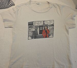 Re/Done Off-White Crewneck Tee with Subtle Graphic
